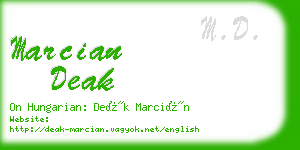 marcian deak business card